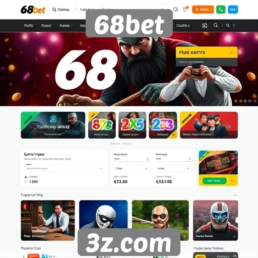 Acessibilidade e design do site 68bet
